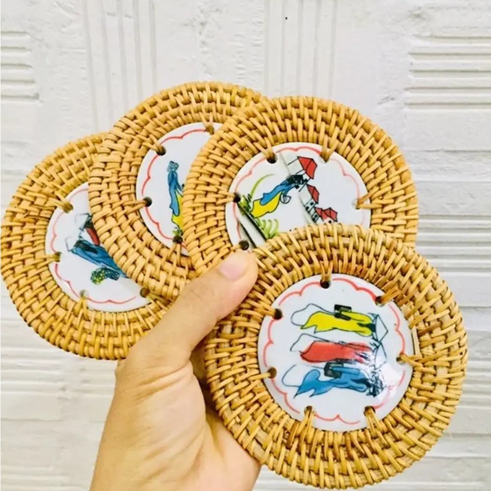 Rattan Cup Coaster - Ảnh 2