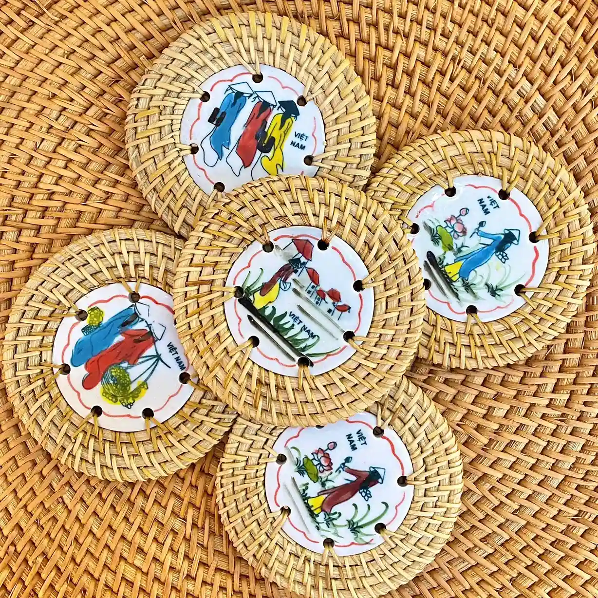 Rattan Coasters